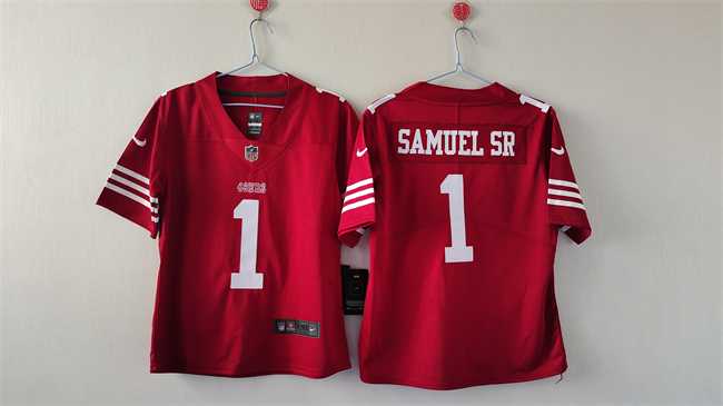 Women's San Francisco 49ers #1 Deebo Samuel Sr. Red Stitched Jersey,We sell and wholesale Women's San Francisco 49ers #1 Deebo Samuel Sr. Red Stitched Jersey on line form chian!